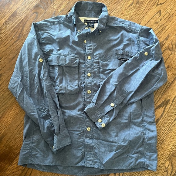 ExOfficio Men’s Medium Travel Shirt – Quick-Dry, Lightweight, Blue - Picture 5 of 9